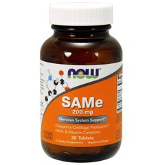 Аденозилметионин, SAM-e, Now Foods, 200 мг, 30 табл., (NOW-00137), фото