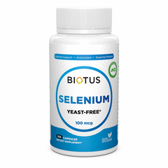 Biotus, Селен, Selenium, без дріжджів, 100 мкг, 100 капсул (BIO-530838), фото