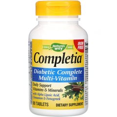 Nature's Way, Completia, комплекс мультивитаминов для диабетиков, без железа, 90 таблеток (NWY-14924), фото