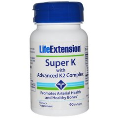 Витамин К и К2 (Super K With Advanced K2), Life Extension, 90 капсул, (LEX-18349), фото