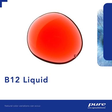 Витамин B12 (жидкость), метилкобаламин, B12 liquid, Pure Encapsulations, 30 мл (PE-00937), фото