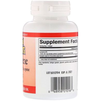 Лікопін (Lycopene), Natural Factors, 10 мг, 60 гелевих капсул (NFS-01016), фото