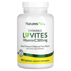 Nature's Plus, Вітамін C, Vitamin C Lovites, 500 мг, 90 жувальних таблеток (NAP-02447), фото