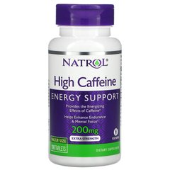 Natrol, Высокоэффективный кофеин, 200 мг, 100 таблеток (NTL-04794), фото