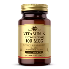 Витамин K, 100 мкг, Vitamin K, Solgar, 100 таблеток (SOL-03600), фото