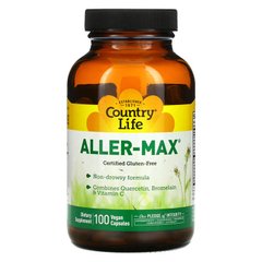 Country Life, Aller-Max, с кверцетином, бромелаином и витамином С, 100 вегетарианских капсул (CLF-01610), фото