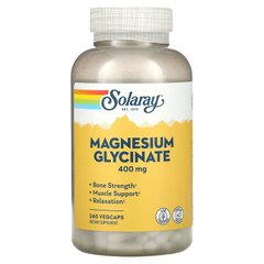 Solaray, гліцинат магнію, 400 мг, 240 вегетаріанських капсул (SOR-19875), фото