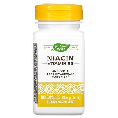 Витамин В3, Nature's Way, 100 мг, 100 капсул, (NWY-40470), фото