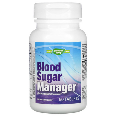 Nature's Way, Blood Sugar Manager, 60 таблеток (EMT-04906), фото