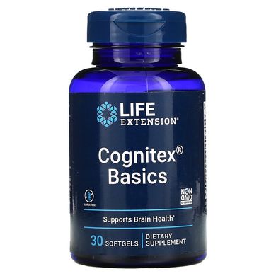 Life Extension, Cognitex Basics, 30 м'яких желатинових капсул (LEX-23213), фото