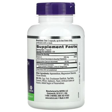 Natrol, Easy-C, для зміцнення імунітету, 500 мг, 120 капсул (NTL-05102), фото