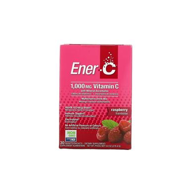 Ener-C, Вітамін C, суміш для приготування мультивітамінного напою зі смаком малини, 1000 мг, 30 пакетиків (ENR-00102), фото