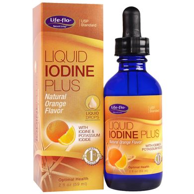 Йод з натуральним смаком апельсина, Liquid Iodine, Life Flo Health, 59 мл (LFH-28221), фото