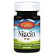 Carlson CAR-02760 Ниацин (Витамин В3), Niacin, Carlson Labs, 50 мг, 100 таблеток (CAR-02760) 1