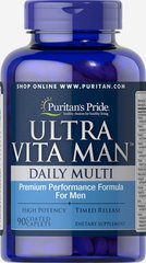 Puritan's Pride, Ultra Vita Man Time Release, витамины для мужчин, 90 капсул (PTP-13894), фото