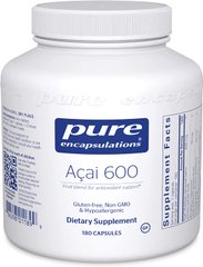 Асаи 600 мг, Asai, Pure Encapsulations, 180 капсул (PE-01189), фото