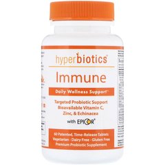 Hyperbiotics, Immune, ежедневная поддержка хорошего самочувствия, 60 таблеток постепенного высвобождения (HYB-05851), фото