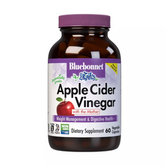 Яблочный уксус, Apple cider vinegar, Bluebonnet Nutrition, 60 вегетарианских капсул (BLB-00982), фото