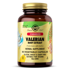 Валериана экстракт корня, Valerian Root Extract, Solgar, 60 вегетарианских капсул (SOL-04152), фото