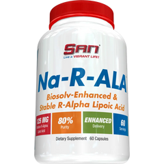 SAN, NA-R-ALA (R-Alpha Lipoic Acid), 60 капсул (SAN-15001), фото