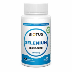Biotus, Селен, Selenium, без дріжджів, 200 мкг, 100 капсул (BIO-530852), фото