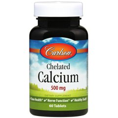 Carlson Labs, Хелатный кальций, 250 мг, 60 таблеток (CAR-05460), фото