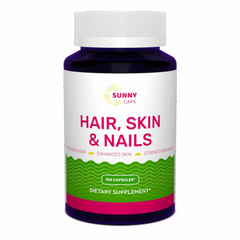 Комплекс шкіра, волосся, нігті, Hair, Skin & Nails Complex Powerfull, Sunny Caps, 100 капсул (SUN-530753), фото