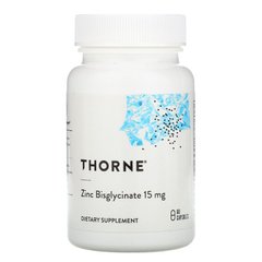 Thorne Research, бисглицинат цинка, 15 мг, 60 капсул (THR-01175), фото