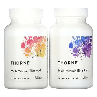 Thorne Research, Multi-Vitamin Elite, 2 флакони, по 90 капсул у кожному (THR-00653), фото