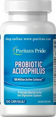 Пробиотик ацидофилус, Probiotic Acidophilus, Puritan's Pride, 100 капсул (PTP-12610), фото