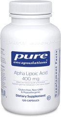 Pure Encapsulations, Альфа-ліпоєва кислота, 400 мг, 120 капсул (PE-00473), фото
