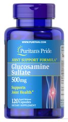 Глюкозамин сульфат, Glucosamine Sulfate, Puritan's Pride, 500 мг, 120 капсул (PTP-17712), фото