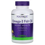 Natrol NTL-04040 Natrol, риб'ячий жир омега-3, натуральний лимонний смак, 1000 мг, 150 м'яких таблеток (NTL-04040)