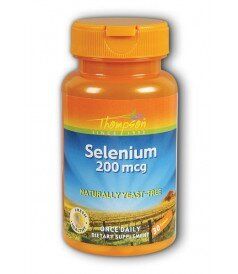 Селен, Selenium Yeast Free, Thompson, 20O мкг, 30 вегетаріанських капсул (THO-19490), фото