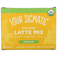Four Sigmatic, Смесь Golden Latte с хвостом индейки, 10 пакетиков по 6 г каждый (FSM-02078), фото