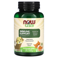 Now Foods, Здоровье иммунной системы собак/кошек, 90 жевательных таблеток (NOW-04351), фото
