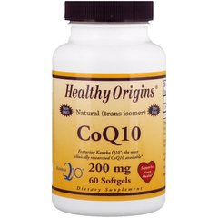 Коэнзим Q10, Healthy Origins, Kaneka Q10 (CoQ10), 200 мг, 60 капсул, (HOG-35048), фото