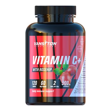 Vansiton, Вітамінний комплекс Вітамін С з шипшиною, 500 мг, 120 таблеток (VAN-59130), фото