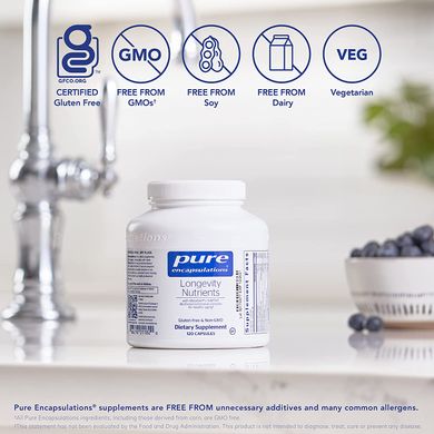 Pure Encapsulations, Longevity Nutrients, Поживні речовини для довголіття, 120 капсул (PE-01182), фото