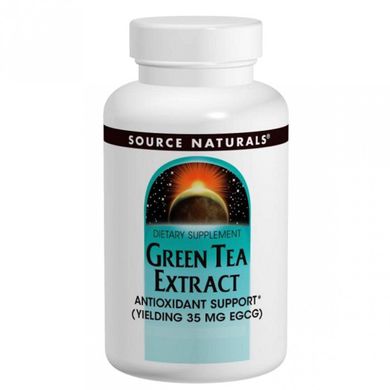 Екстаракт листя зеленого чаю, Source Naturals, 100 мг, 120 таблеток (SNS-01850), фото