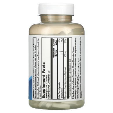 KAL, глицинат магния, 400 мг, 180 таблеток (CAL-81209), фото