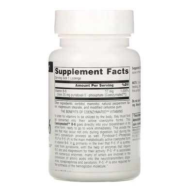 Source Naturals, ферментированный витамин B-6, 25 мг, 120 таблеток для рассасывания (SNS-00267), фото