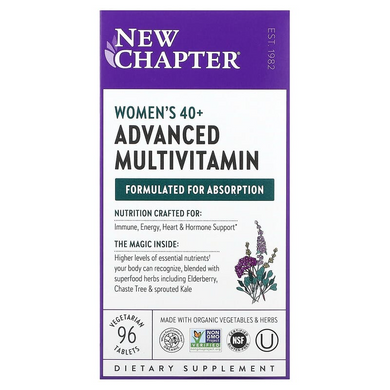 New Chapter, покращений мультивітамінний комплекс для жінок віком від 40 років, 96 вегетаріанських таблеток (NCR-00311), фото