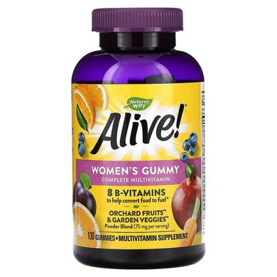 Nature's Way, Alive! полноценный мультивитаминный комплекс для женщин, ягодный вкус, 130 жевательных таблеток (NWY-11536), фото