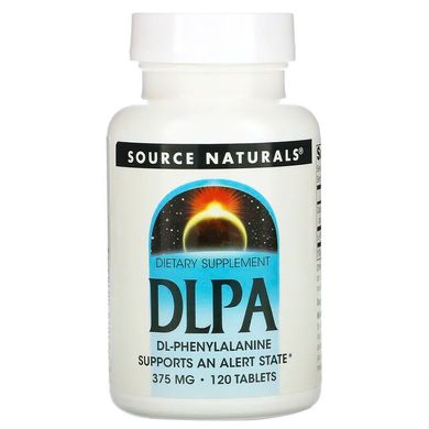 Source Naturals, DLPA (DL-фенілаланін), 750 мг, 120 таблеток (SNS-00163), фото