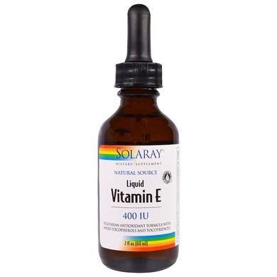 Вітамін Е, Vitamin E, Solaray, рідкий, 400 МО, 60 мл (SOR-04205), фото