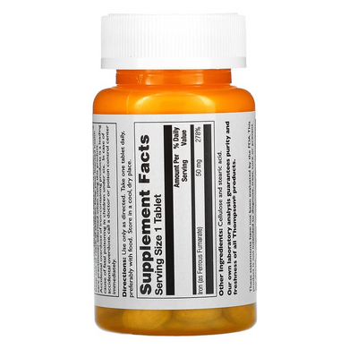 Thompson, залізо, 50 мг, 60 таблеток (THO-19995), фото