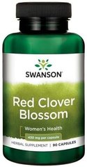 Красный клевер, Red Clover Blossom, Swanson, 430 мг, 90 капсул (SWV-11342), фото