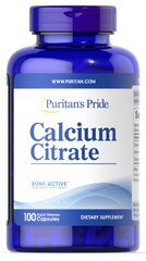 Кальций цитрат, Calcium Citrate, Puritan's Pride, 100 капсул (PTP-12886), фото