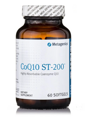 Metagenics, Коэнзим Q10 СТ-200, CoQ10 ST-200, 60 мягких гелей (MET-92735), фото